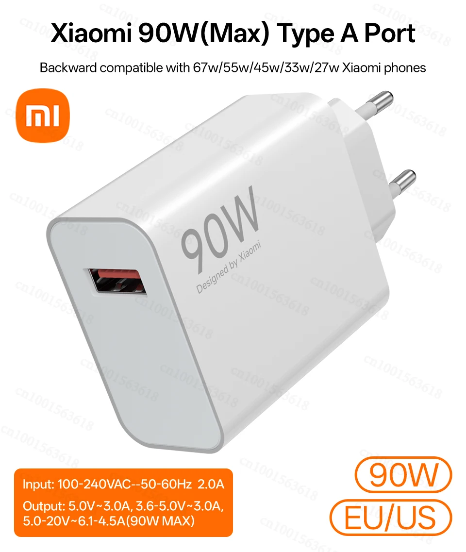 Original 90w Xiaomi Charger Mi 14 Ultra Hyper Turbo Charge Adapter