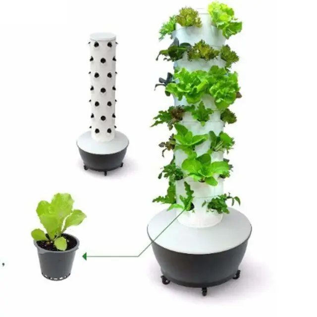 

hydroponics plastic vertical tower for planting vegetables Automatic watering hydroponic tower garden equipment