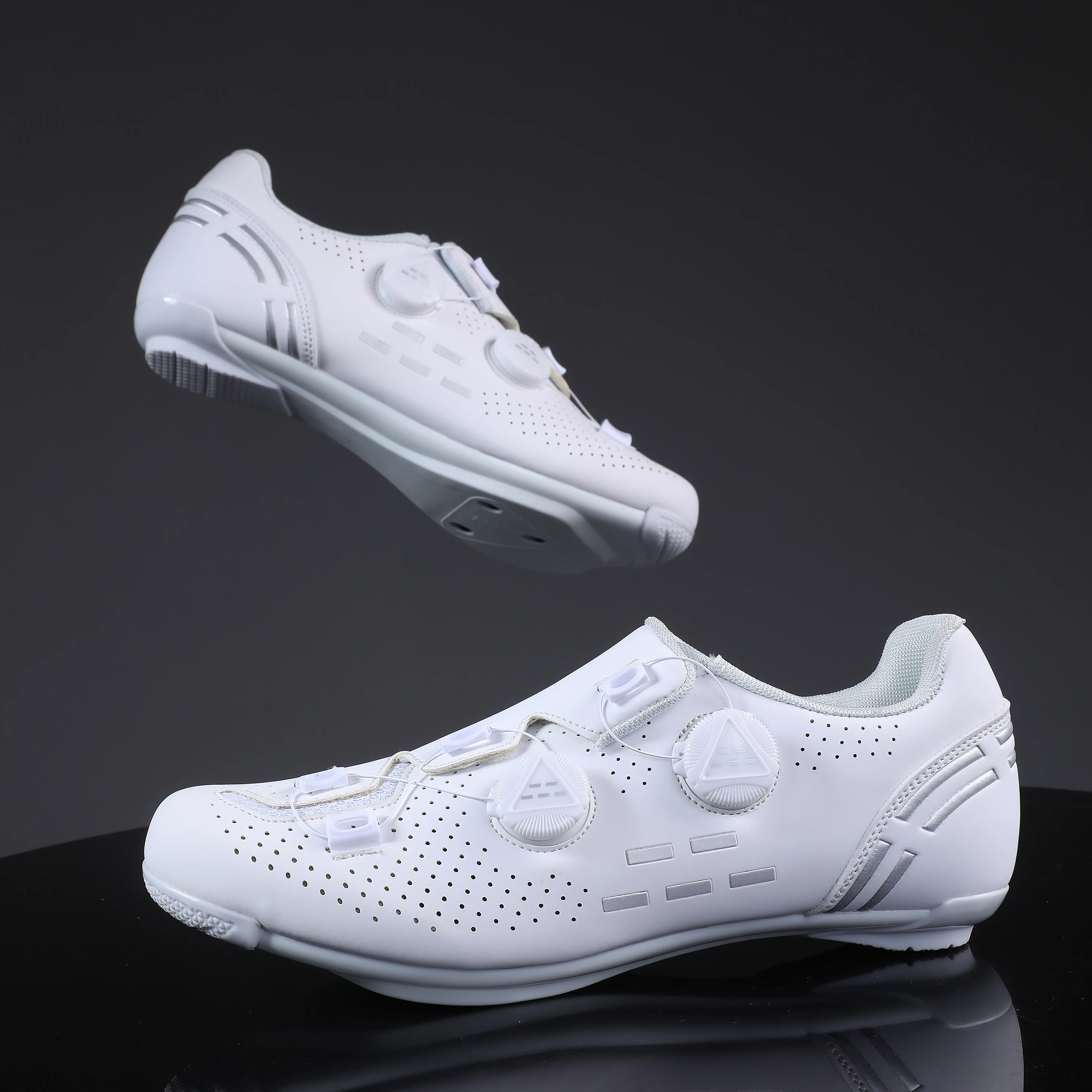 Nieuwe fietsschoenen flats schoenen snelheid fietsen sneaker heren fietsschoenen dames zelfsluitende antislip mountainbikeschoenen