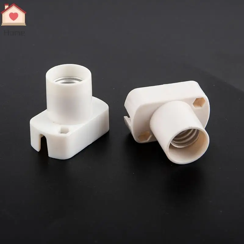 1Pc White Mini Screw Lamp Base E12 E14 E17 Supporto Lamp Holder Light Bulb Socket Holder Adapter Accessories