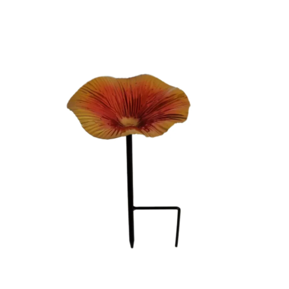 Flower Shaped Bird Feeder And Bath Metal Garden Decor For Outdoor Wildlife Watching Bee Watering Station