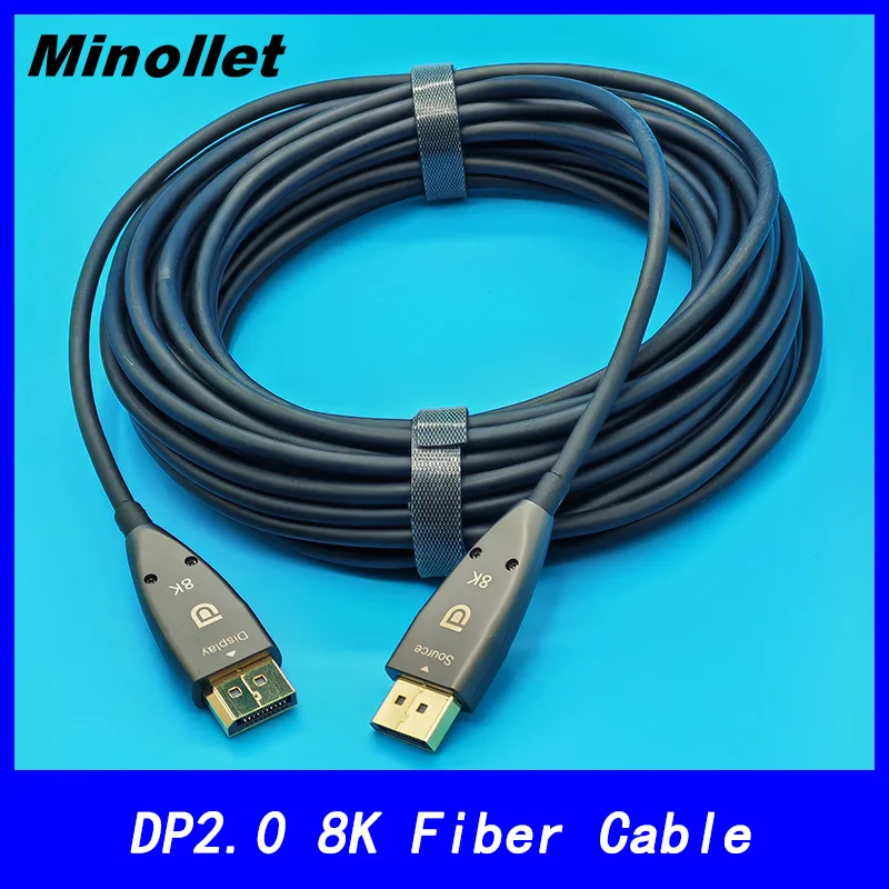 

DisplayPort DP2.0 Fiber Optic Cable 8K Ultra HD High Speed DP to DP 1.4 1.2 Display Port for PS3/4 Monitor PC