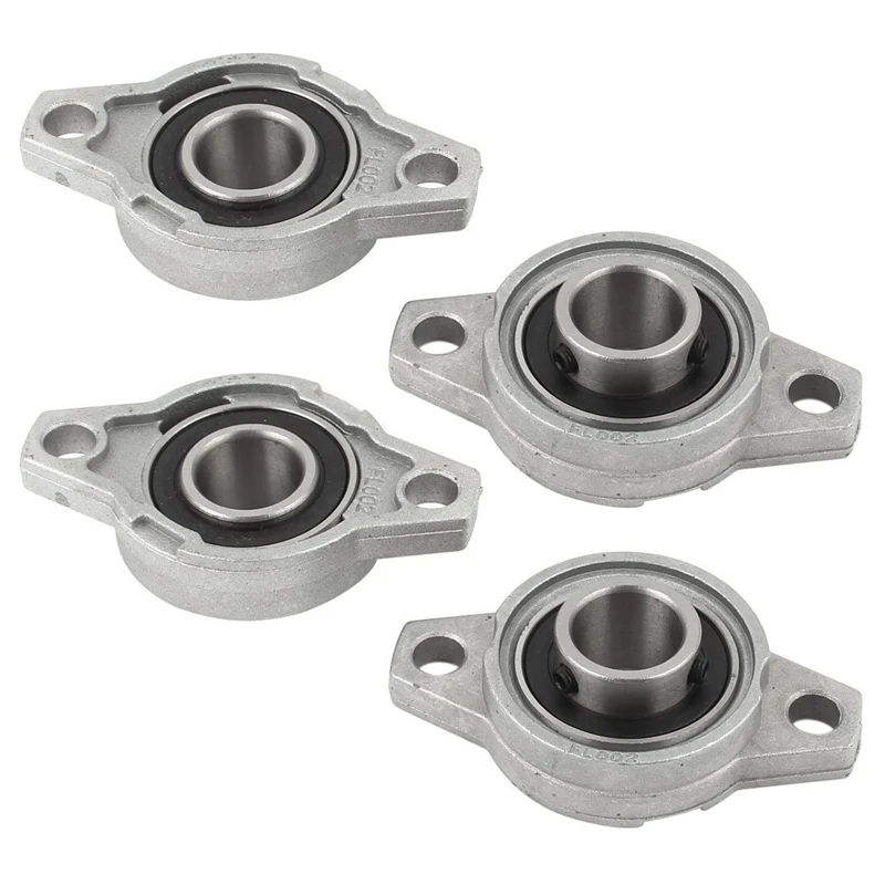 KFL002 FL002 Self Aligning Pillow Block Flange Bearing 15Mm 4PCS