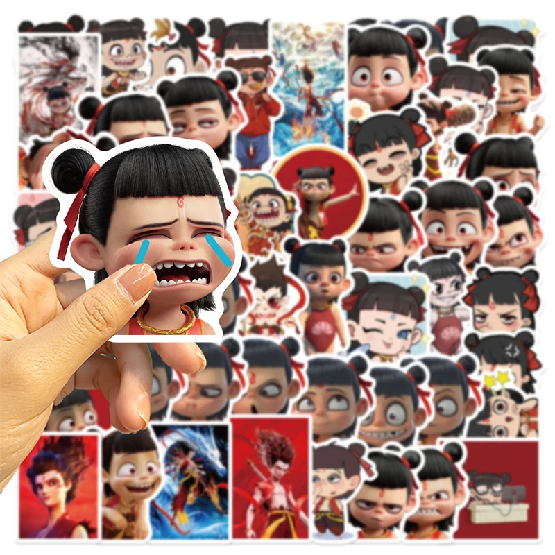 50pcs Magic Child Nezha Series Graffiti Stickers For Mobile Phone Shell Skateboard Decorative Stickers DIY Toy Sticker Pack