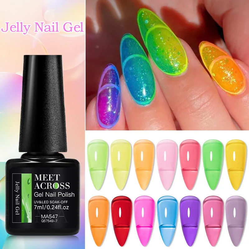 يجتمع عبر 7 مللي الدم الأحمر هلام هلام طلاء الأظافر شفافة اللون رسومات أظافر هلام البولندية شير شفافة جيل للأظافر مانيكير