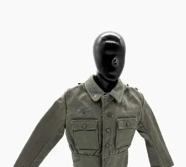 1/6 Scale Action Figures Grey Sweater WWII Germany Army Long Sleeve Coat Models for 12inch Male Soldier Body Doll