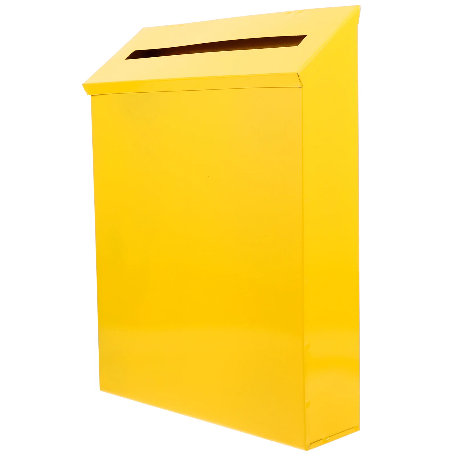 

Retro Tin Iron Wall Mount Letter Mailbox Box Mailbox Wall Mount for Decor Post Box Yellow Color Durabe Sturdy