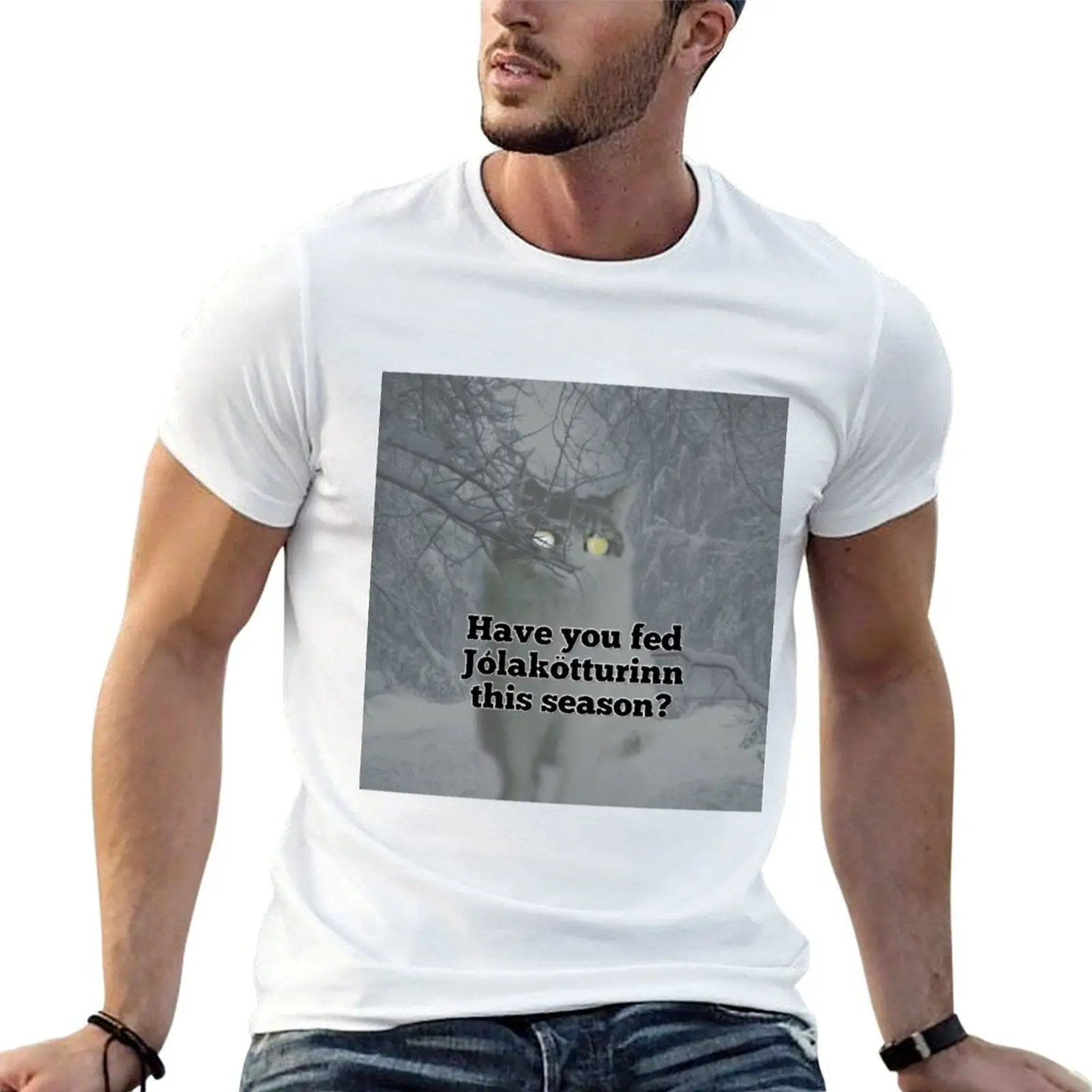Yule Cat T-Shirt oversized t shirt valentines clothes mens t shirt