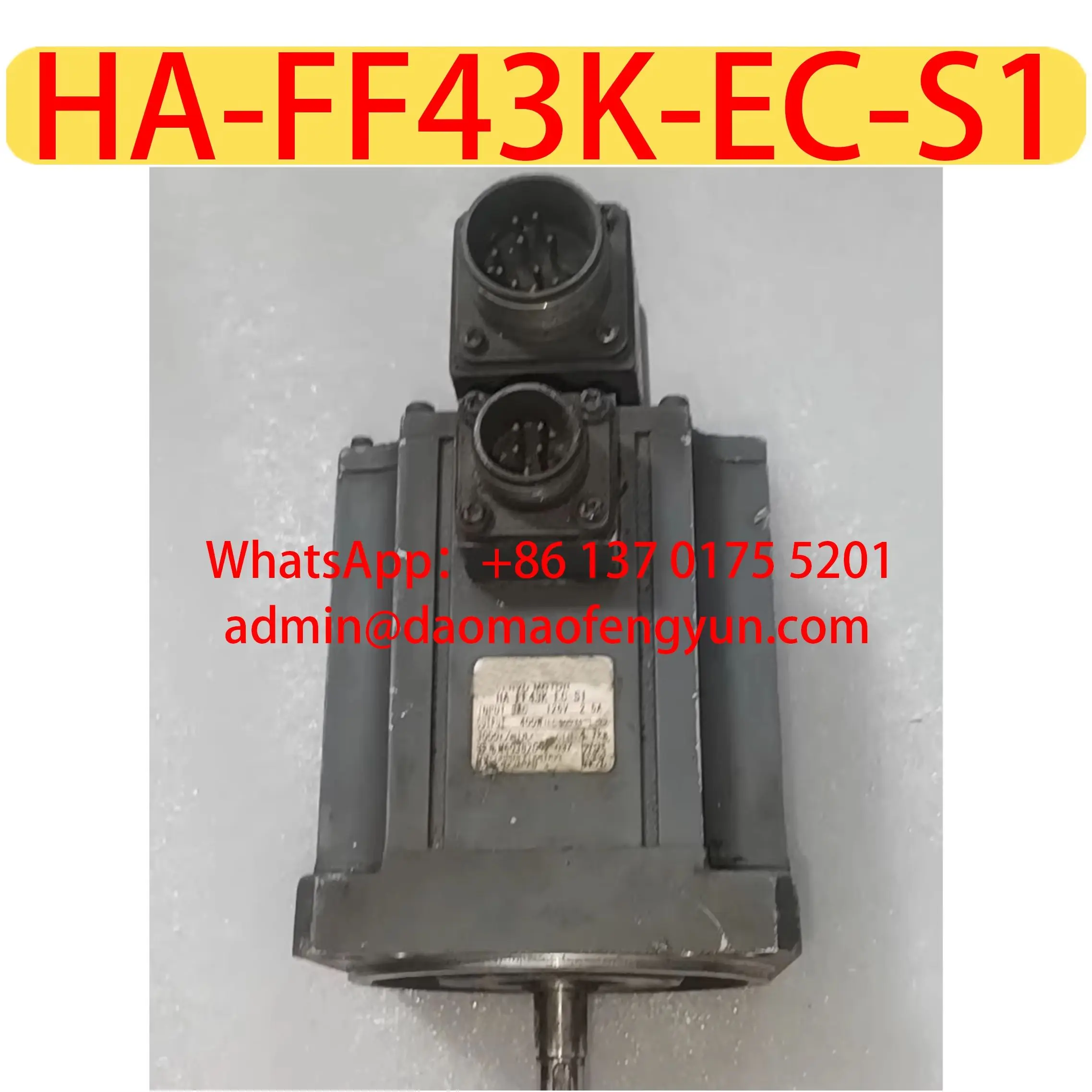 Original Genuine HA-FF43K-EC-S1 Used Servo Motor Tested ok，Fast shipping