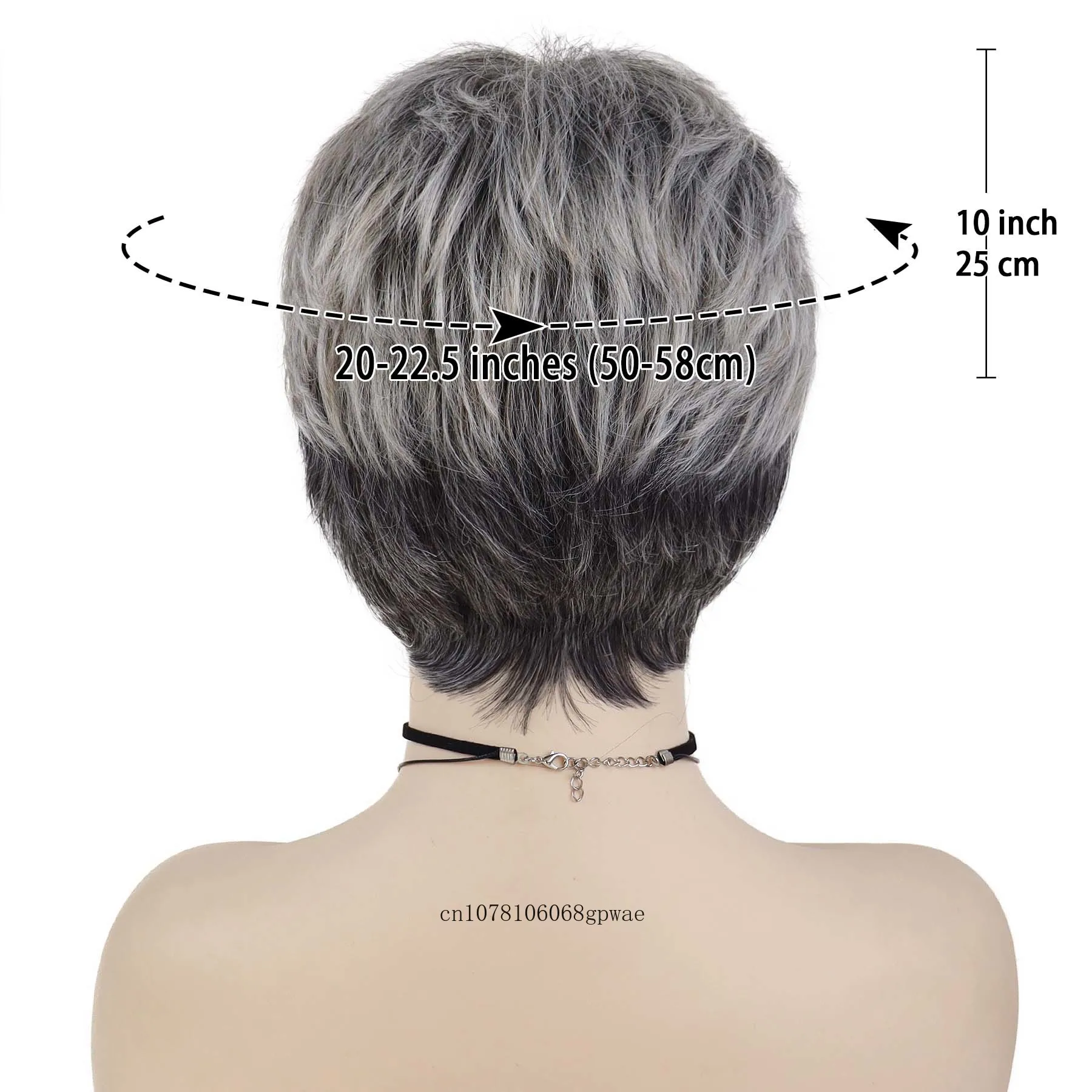 Short Straight Hair Synthetic Wigs for Women Old Lady Wig Natural Daily Grandma Wig Cosplay Halloween Costume Casual Pixie Cut