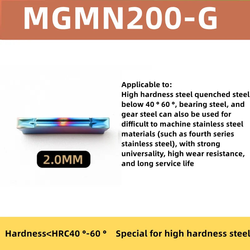 10PCS MGMN150-G MGMN200-G MGMN250-M MGMN300-M MGMN400-M MGMN500-M  Nano Blue Grooving Insert CNC Lather Tool