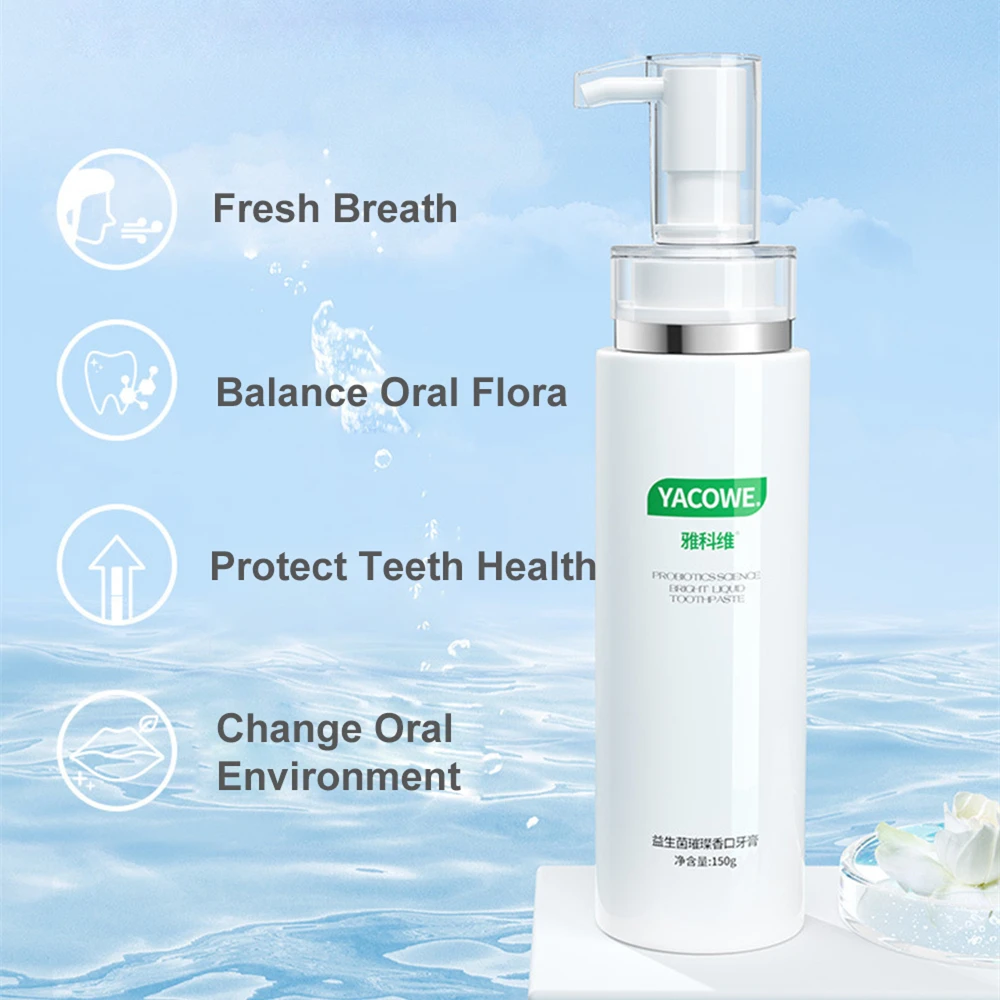 Press Probiotic Toothpaste With Mouth Wash For Adults Balance Oral Flora Remove Tea and Coffee Stain Cleaning The Mouth