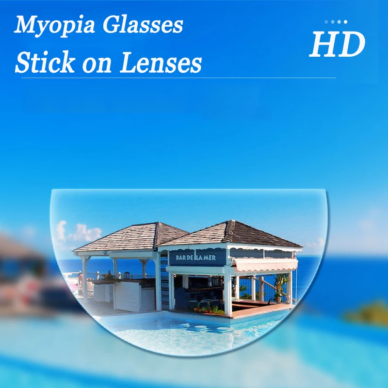 Liquid Silicone Bifocal Reading Glasses Lens 2 Pcs Stick-on Presbyopic Lenses Magnification Reusable Bifocal Ultralight Lenses