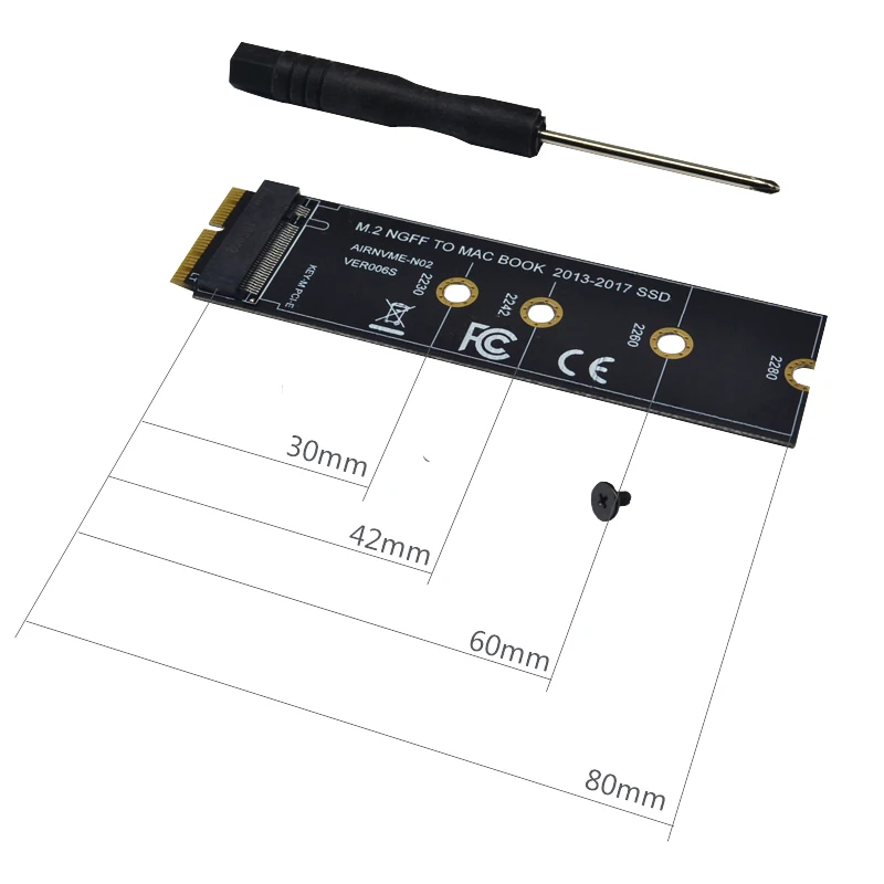 Ssd Adapter Connectors M2 To Ssd For  Air 2013 2014 2015 2016 2017 M.2 M Key Pcie X4 Ngff To Ssd For Apple Laptop