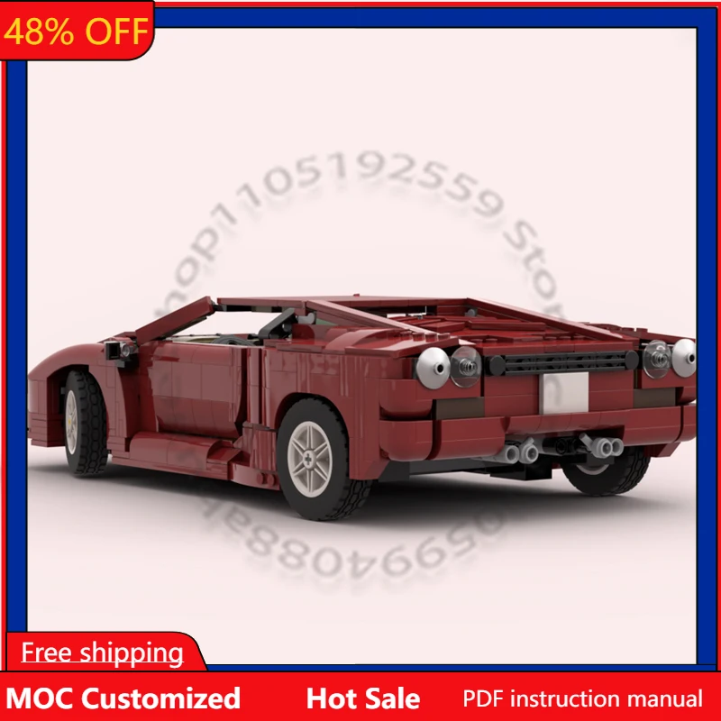 

1095 PCS Speed Hypercar Diablo MOC Customize Modular Building Block Technology Educational Simple Popular DIY Assembly Toy Gift