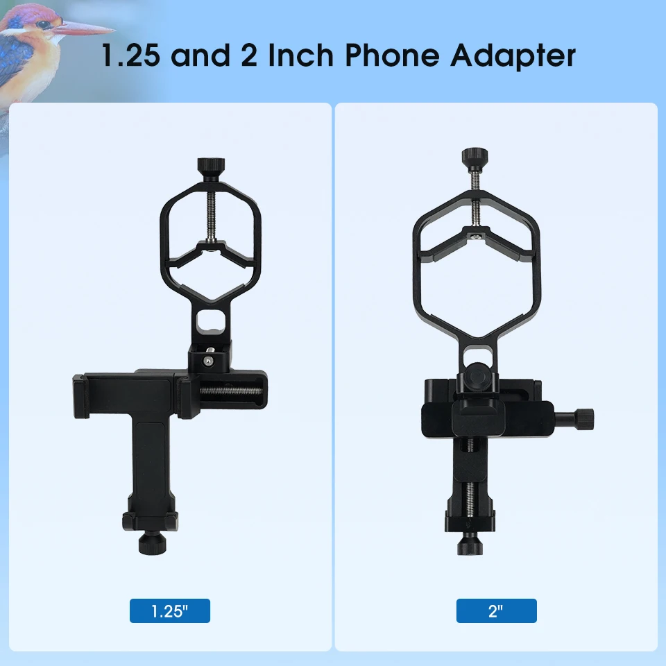 SVBONY SV214 Pro 3-Achsen-Universal-Smartphone-Adapter 28 mm-48 mm/44 mm-64 mm Klemmbereich für Teleskope oder Digiscoping – Detail 7