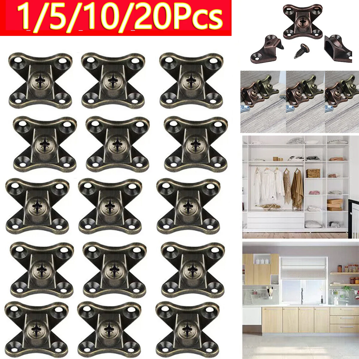 

1/5/10/20/50Pcs Metal Corner Brace L Shape Right Angle Butterfly Brackets Corner Protector Code Stand For Wooden Furniture Chair