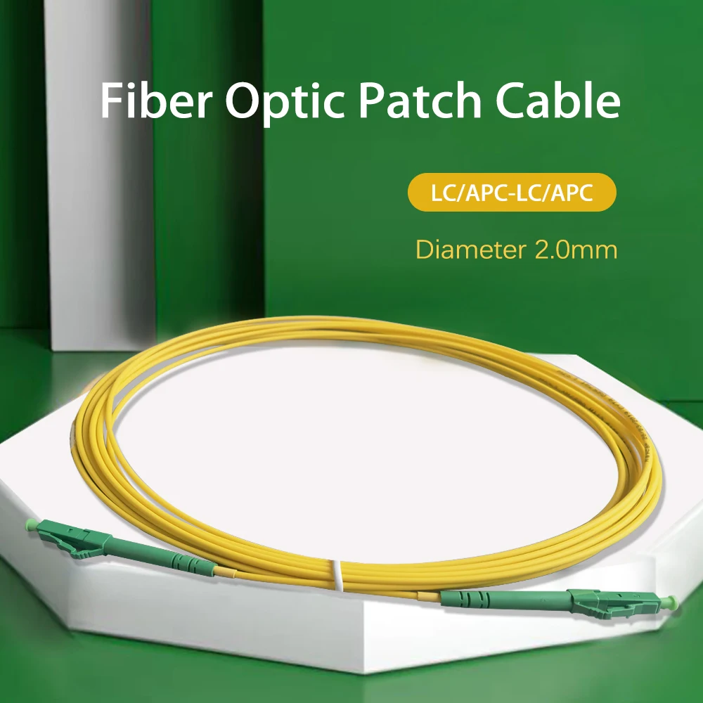 Kabel Internet Serat Optik 1.5M/3M/5M LC/APC-LC/APC Mode Tunggal G657A2 2.0Mm LSZH Kabel Ekstensi Serat Optik FTTH Dalam Ruangan