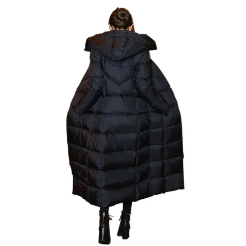 Verlängerte knielange dickere Damen Kapuzen Baumwoll jacke Herbst/Winter neue koreanische Winterkleid ung Frauen