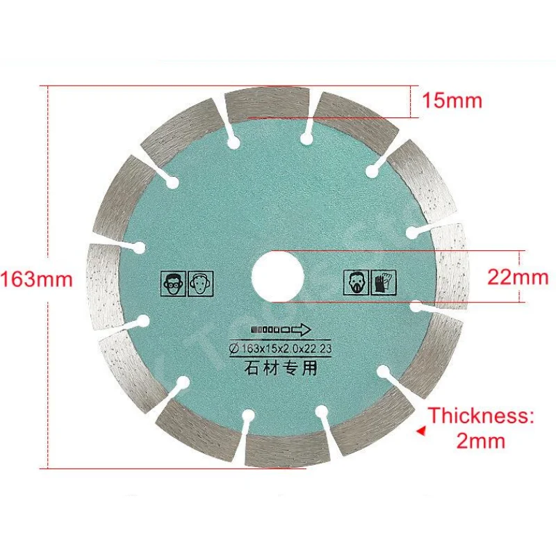 1PC/2PCS 163mm 6Inch Dry Diamond Cutting Blade Grooving Saw Blade Tools Stone Granite Concrete Wall Cutting Disc Slotting Pad