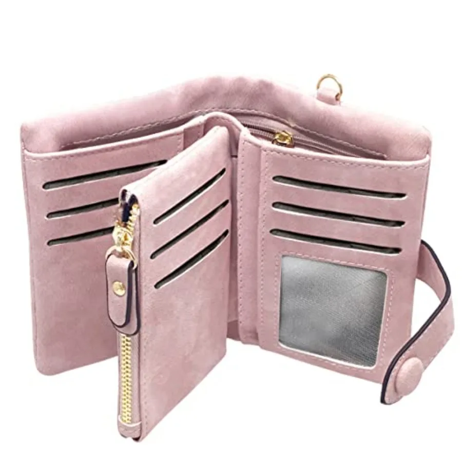 

Wallets for Women Bifold Small Rfid Soft Leather Ladies Wallets Trifold Womens Wallets Billfolds Mini Wristlet Clutch Cute Zipp