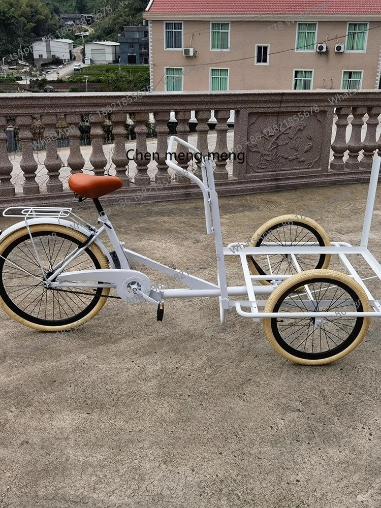 Scenic area Lafeng ice cream three-wheel stall frame upside down donkey stall car festival float decorative car exhibition car