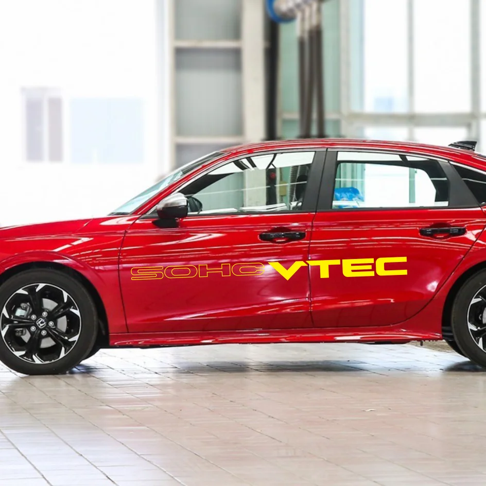 1 Pair SOHC VTEC Vinyl Stickers Decals Automobiles Car Styling For Honda Civic Si Accord JDM Typer Accessories view 6