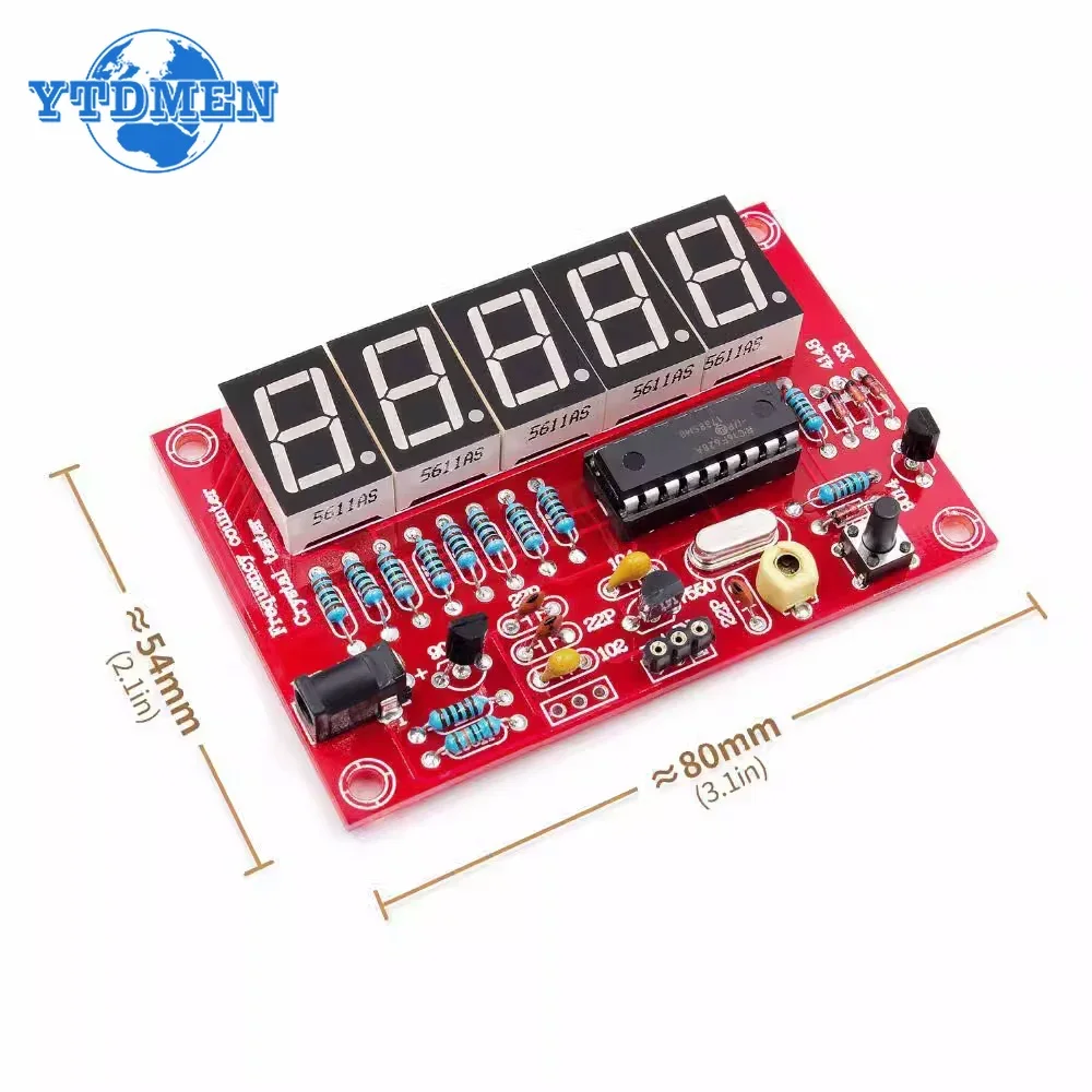 DIY Digital LED Frequency Counter 1Hz-50MHz Crystal Oscillator Tester 5 Digits Module Diy Electronic Kit, for Arduino