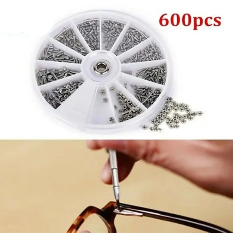 600/1000 قطعة مجموعة متنوعة من المسمار الصغير مسامير صغيرة من الفولاذ المقاوم للصدأ لإصلاح النظارات الإلكترونية مجموعة أدوات منزلية #2