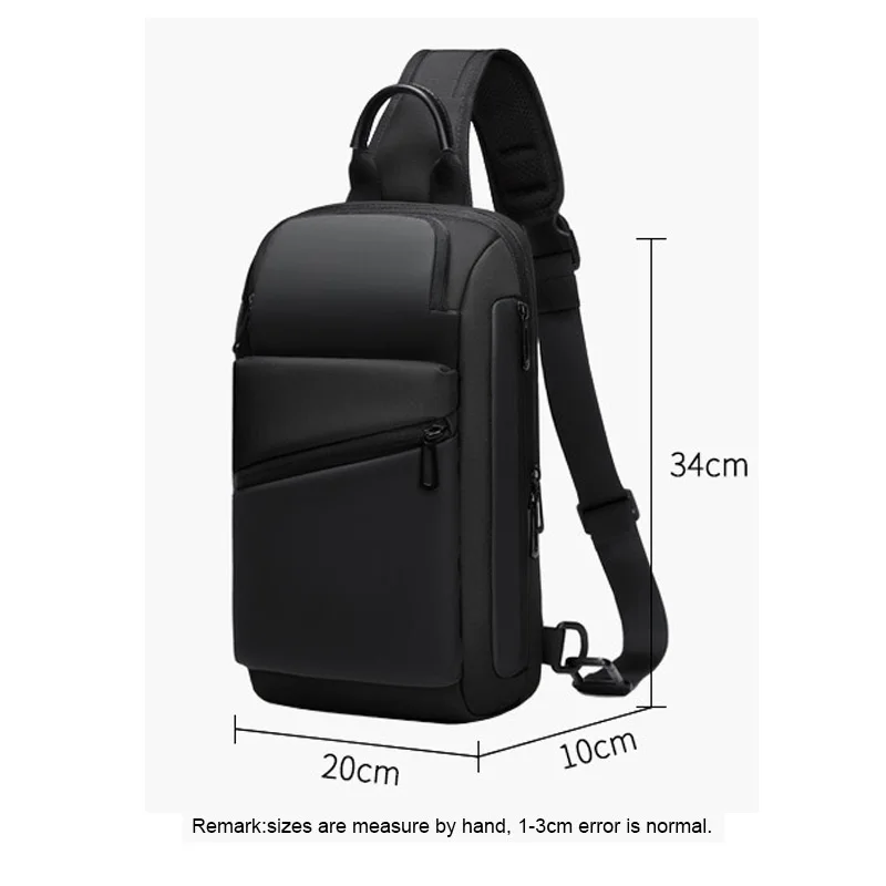 Bolso de pecho cruzado multifuncional para hombre, mochila de un hombro de gran capacidad, tendencia de alta calidad, deportes y ocio, para