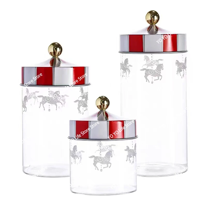 

Стеклянная герметичная бутылка для хранения кофе, чая, конфет, банка для хранения зерна, скандинавская карусель, 680 мл, 980 мл, 1330 мл