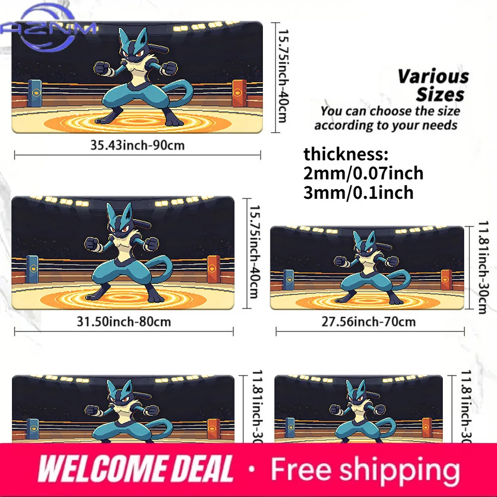 Pokemon Ash & Eevee Starry Desert TCG Spielmatte, rutschfestes, waschbares Gaming-Mauspad