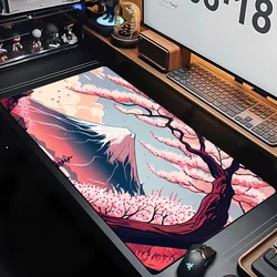 HD Não-Deslizamento Sakura Japonês Cherry Blossom Mousepad, Pad De Teclado Do Jogo Em Casa, Office PC Monte Fuji Mouse Pad, Novo, HD, 1000x500mm