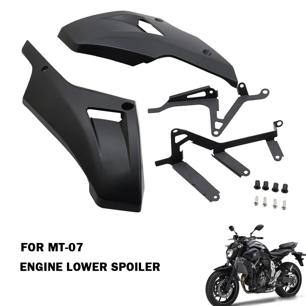 

MT07 FZ07 Спойлер двигателя, нижний обтекатель, монтажный кронштейн для Yamaha MT-07 FZ-07 Tracer 700 MT07 FZ07, защита рамы