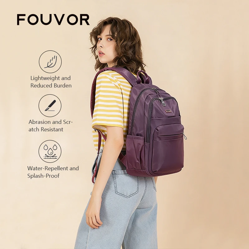 

Fouvor Large Capacity Women Backpacks Oxford Cloth Lightweight Casual Travel Student School Bag 2026 New Fashion Bags 2800-22