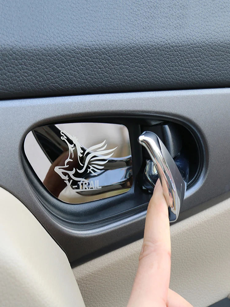 Car Styling Stainless Steel Inner Door Handle Bowl Cover Trim Auto Accessories Fit for X-trail T32 Rogue Xtrail 2014 - 2020