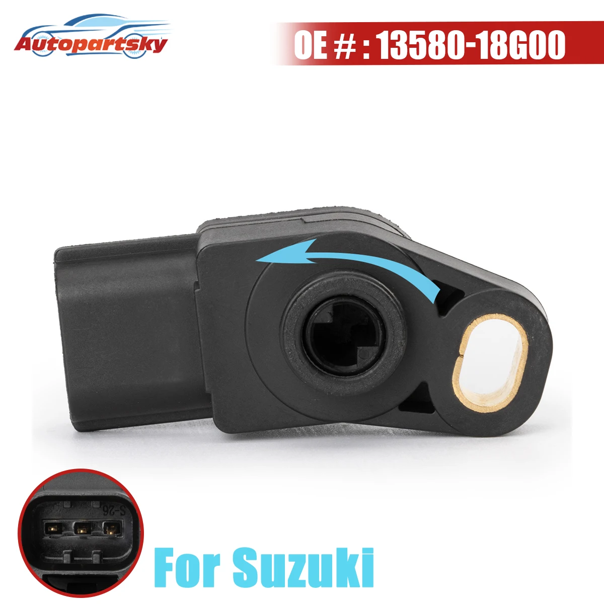 عكس اتجاه عقارب الساعة 1358018 G00 TPS مستشعر موضع الخانق لسوزوكي GSX-R1000 هايابوسا GSX1300R GSX1300 Burgman 400 QuadRacer