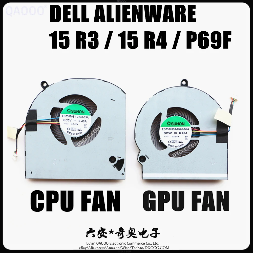 EG75070S1-C260-S9A EG75070S1-C270-S9A لديل Alienware 15 R3 / 15 R4 / P69F وحدة المعالجة المركزية ومروحة تبريد GPU