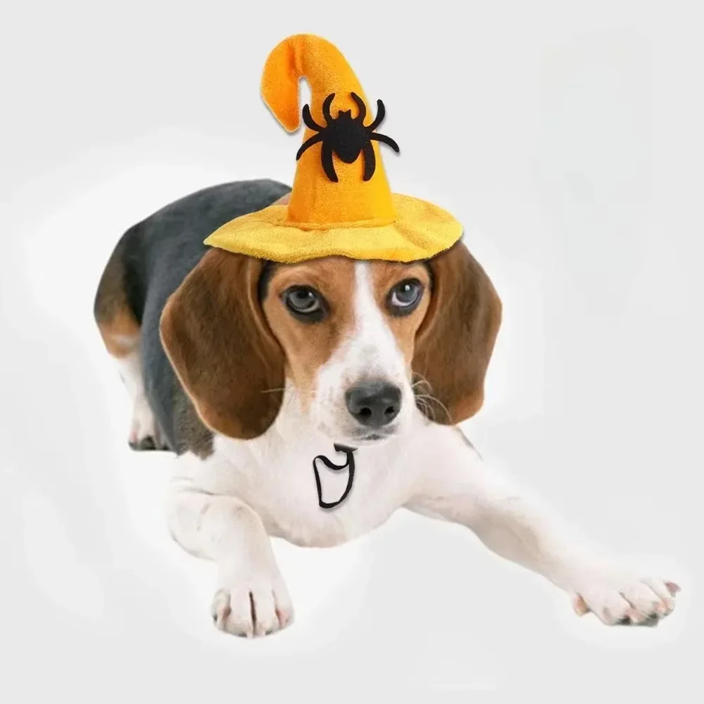 2024 Halloween Small Pets Clothes Hat Bat Wings Funny Cat Dog Cosplay Costume Artificial Wing Pumpkin Bells Halloween Supplies