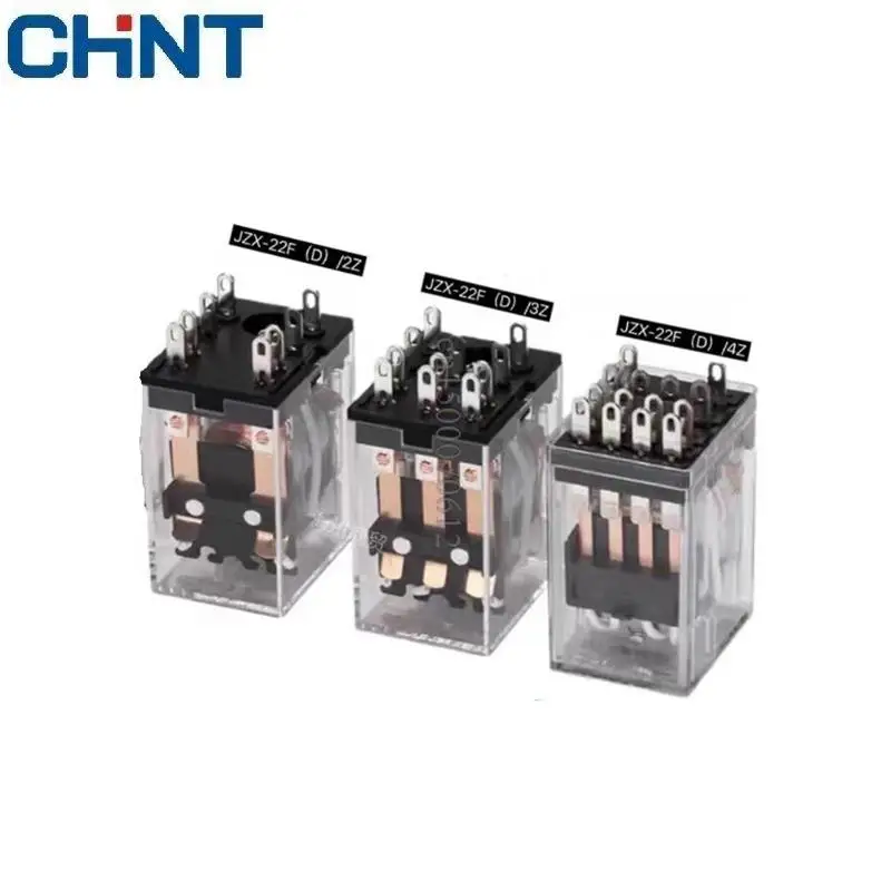 CHINT JZX-22F(D)/2Z 3Z 4Z DC24V AC24V 220V MY2NJ Intermediate Relay Miniature Power Relay Electromagnetic Relay 5A