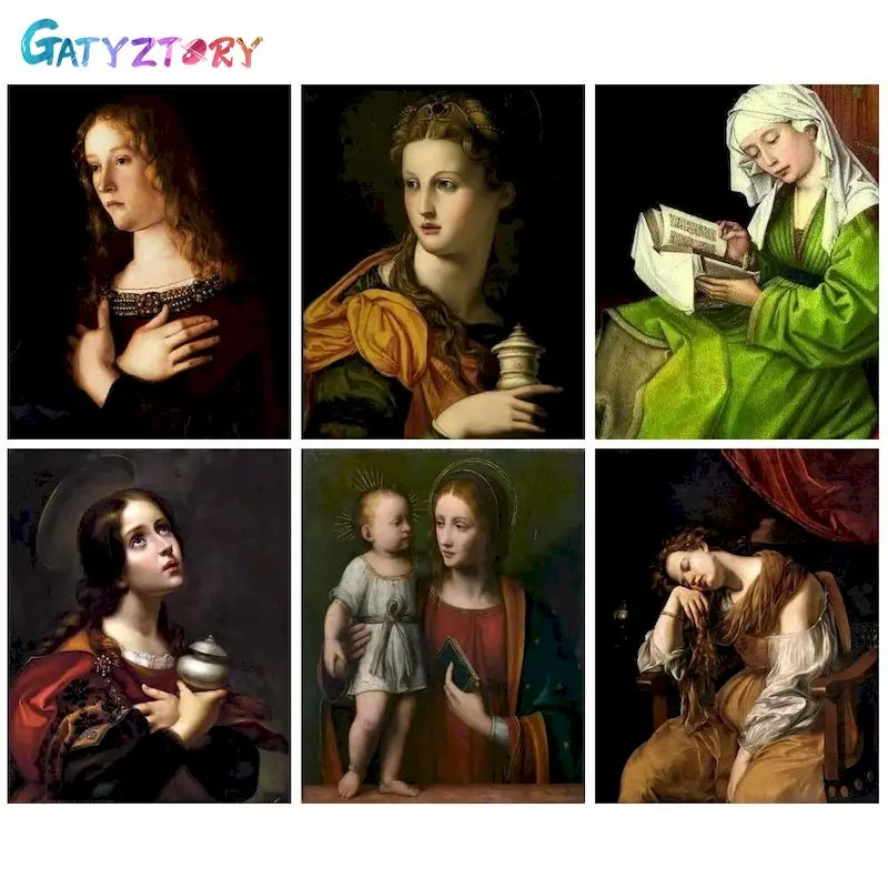 

GATYZTORY Acrylic Painting By Numbers Adults Crafts Woman Portrait Coloring By Numbers Diy Gift Wall Decors Picture Paint 60x75c