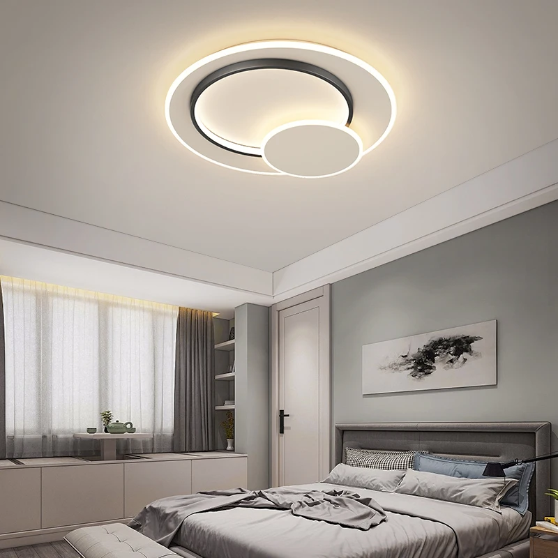 Modern Bedroom Ceiling Light LED Lighting Nordic Simple Master Bedroom Study Room Hall Circular Home Decorate Lighting Fixtures