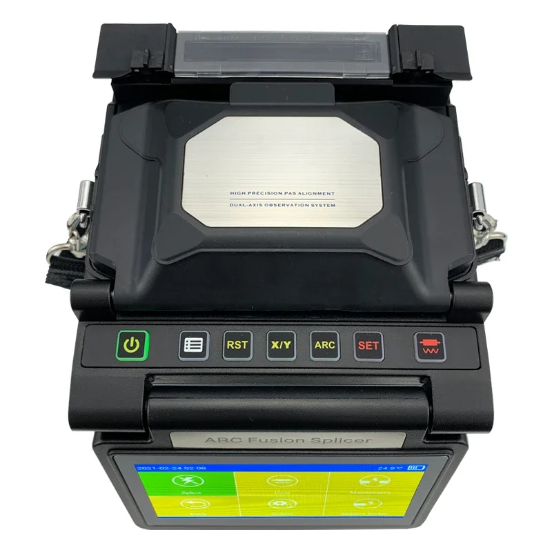 Full Automatic Touch Operate Fast A33 Splicing Machine Optic Fibre 6 Motor   Fusion Splicer 