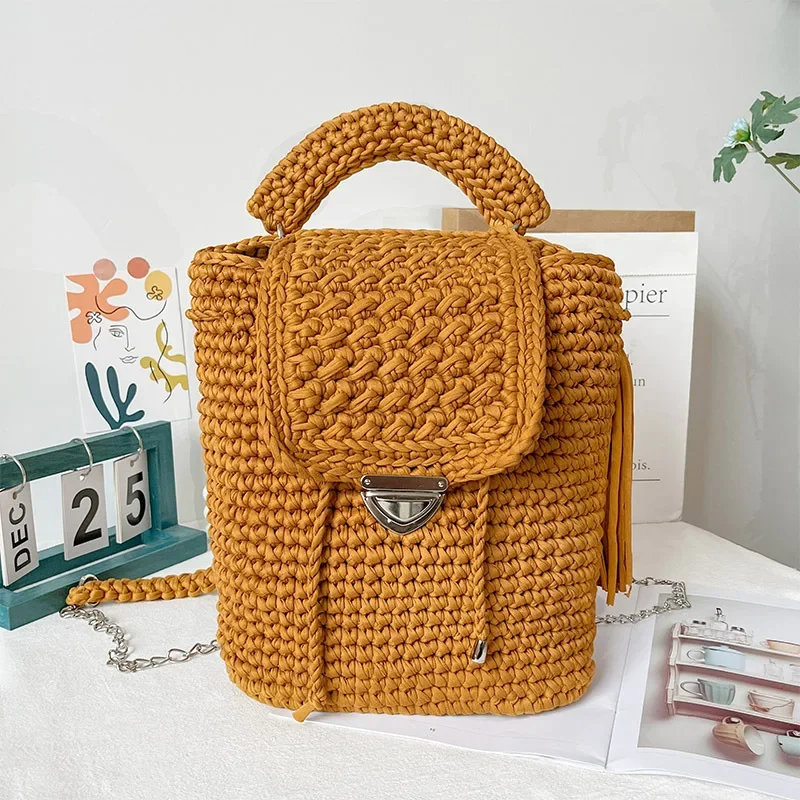 European Version of Cloth Woven Backpack Unisex Leisure Business Travel Shoulder Portable Multifunctional Computer Bag