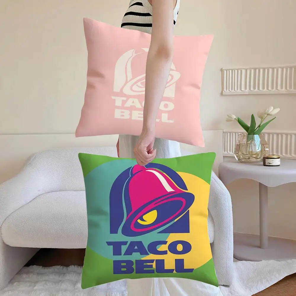 Famous Brand T-Taco BellS Cushion Cover Comfortable Reversible Pillow Cover Ideal for Car Sofa Bedroom & Beyond