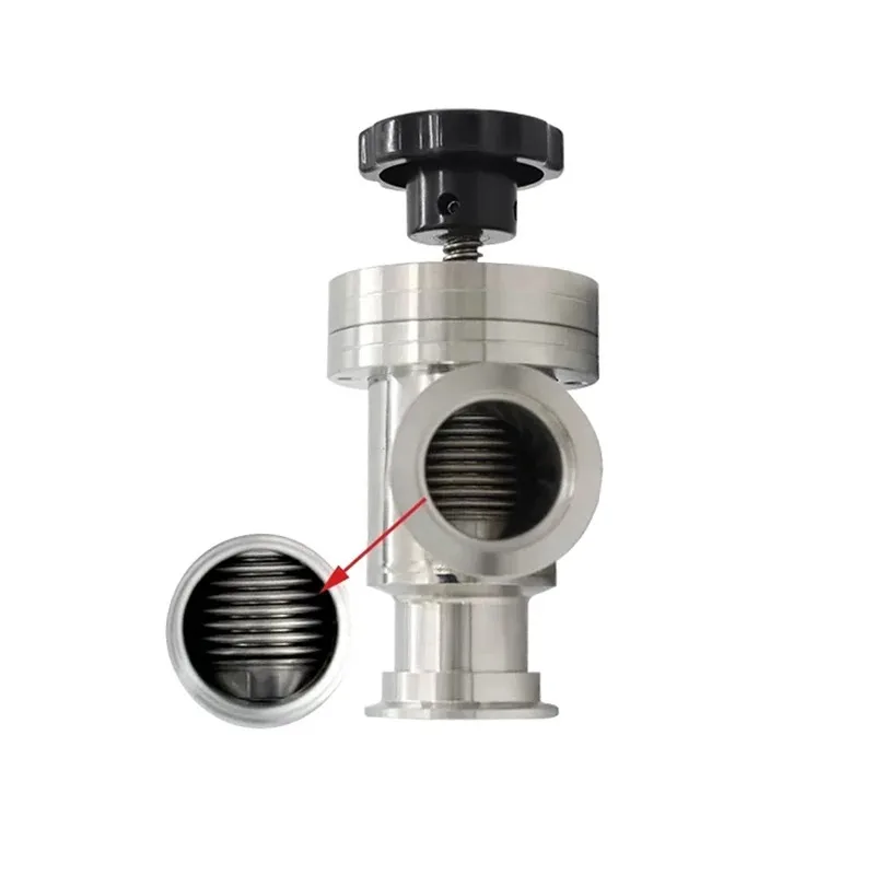 

KF16 KF25 KF40 KF50 Vacuum Manual Flapper Angle Valve Elbow Y Type、L-type SUS 304 Stainlee Steel Hombrew Bellows shaft seal