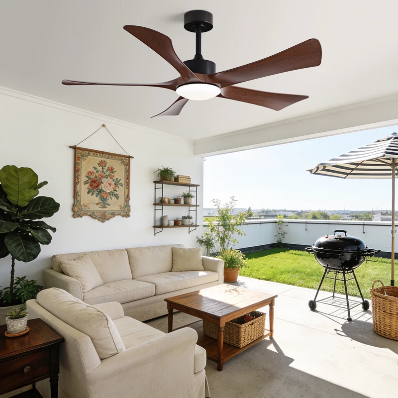 Vintage Industrial 42/52 Inch Ceiling Fan with 5 Blades Light And Remote Control for Coffee Shop Home Hotel Office Ventilator