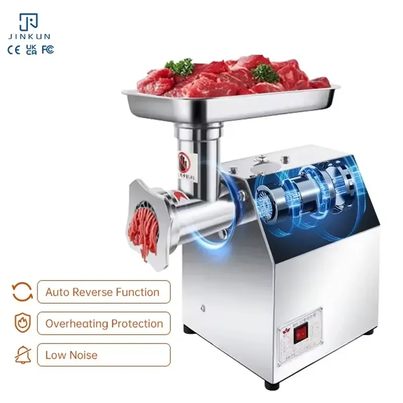 TK-12 Commercial Stainless Steel Meat & Vegetable Mincer Grinder 150kg/h for Restaurant & Home Use
