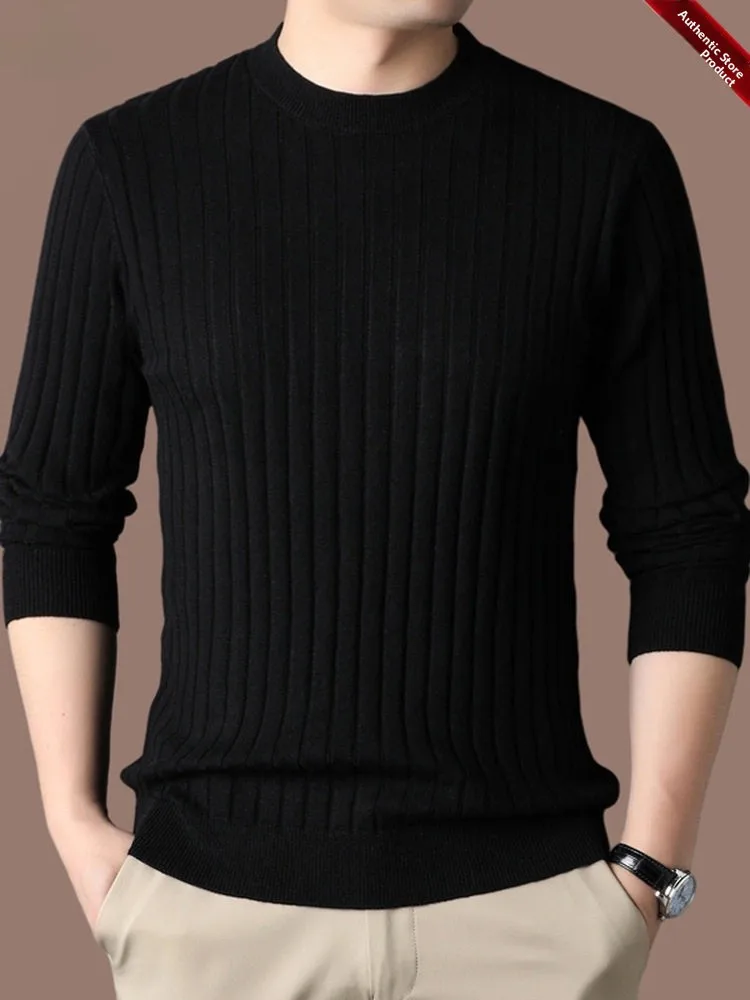 

Мужской вязаный свитер Pierre Cardin с V-образным вырезом, осенне-зимний, из смесовой шерсти, приталенный, модный, универсальный, с длинными рукавами, базовый слой