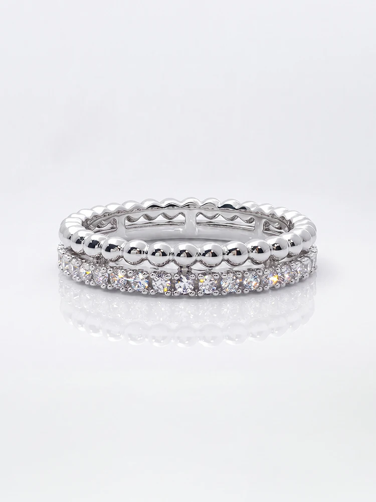 Funkelnde Echte Moissanit-Diamant-Mode-Ringe für Damen 925 Sterling Silber Jubiläums-Party Edle Schmuckstücke – Detail 6
